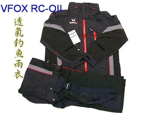 VFOX RC-OII 有防寒效果、透氣釣魚雨衣，最佳釣魚裝備